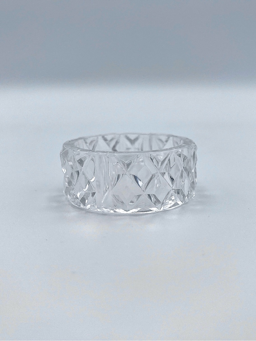 VTG Princess House Royal Highlights #831 Crystal Napkin Holder w 8 Napkin Rings - Picture 12 of 14